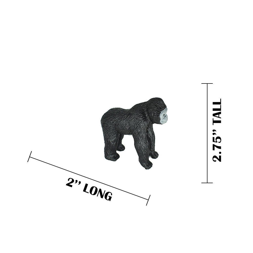 Gorilla Walking Realistic Small Toy Model Plastic Replica African Animal F049