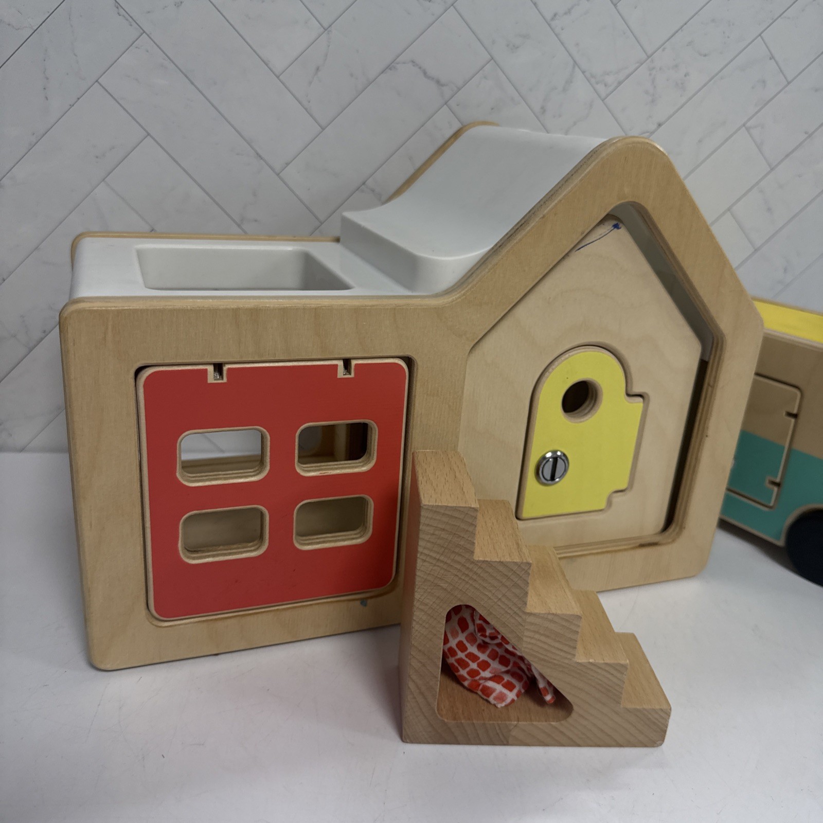 Lovevery Lot Wooden Modular Playhouse Stairs Camper Car Lot Set Incomplete Learn