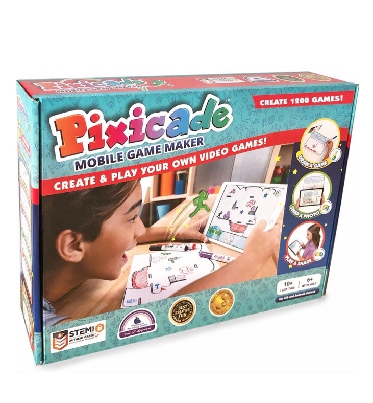 Pixicade Mobile Game Maker STEM Activity Create & Play, 1200 Games NEW