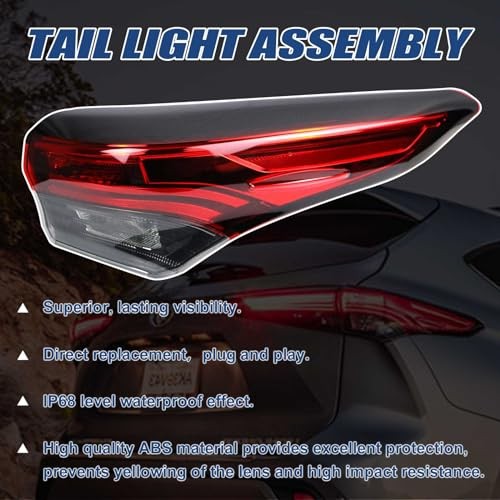 Tail Lights Assembly Rear Lamp Compatible With Highlander 2020 2021 2022 2023