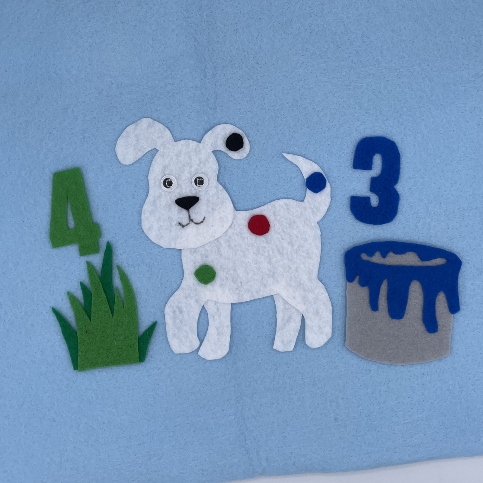 Dog’s Colorful Day Fun Felt Set for Felt Boards & Learning Play