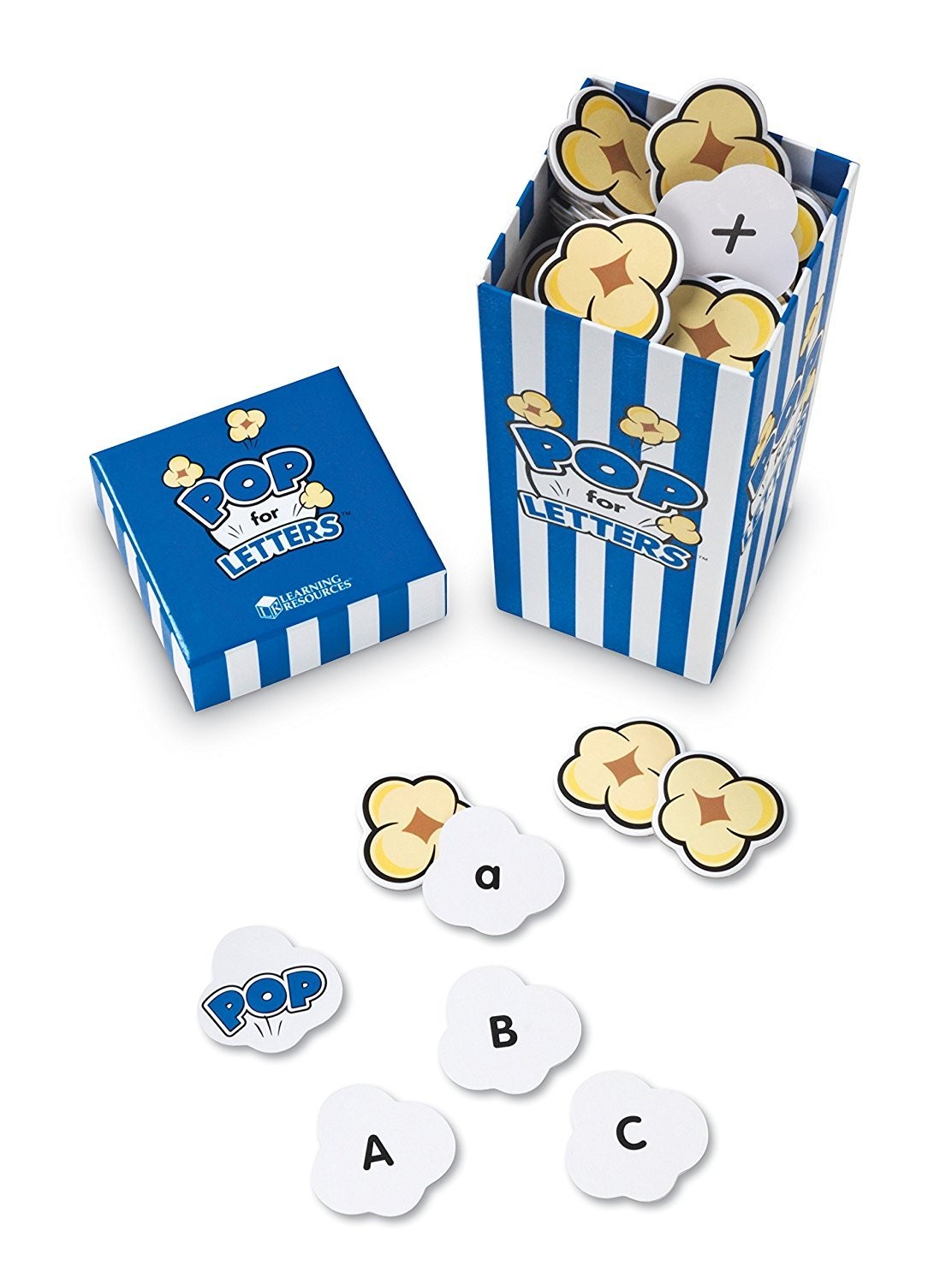 100 Piece Alphabet Popcorn Game for Kids Letter Recognition Age 4 and Up