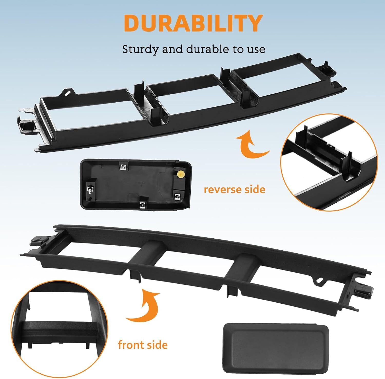 18-20 Ford F150 Front Bumper Guards Pads End Caps Cover Insert + Front Bumper