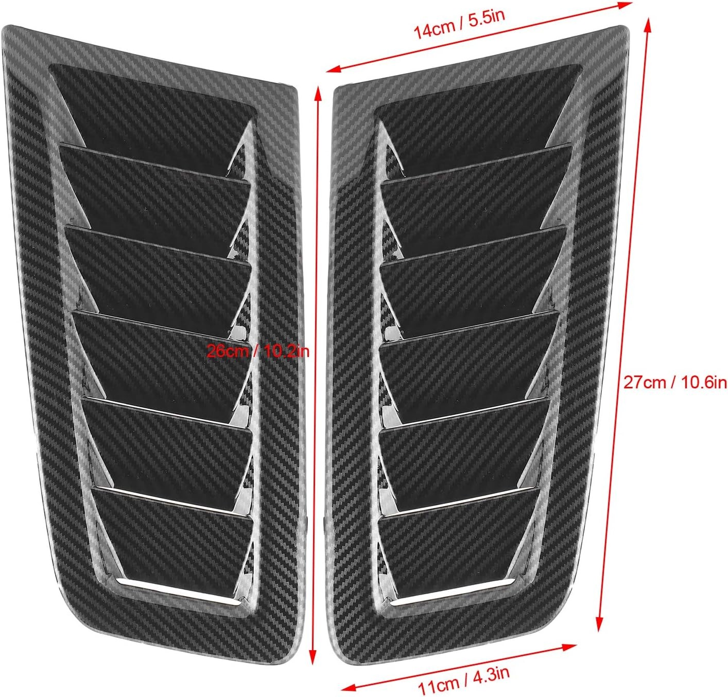 Car Hood Vent Scoop Kit Air Intake Louvers Hoods Vents Bonnet Cover for Focus RS