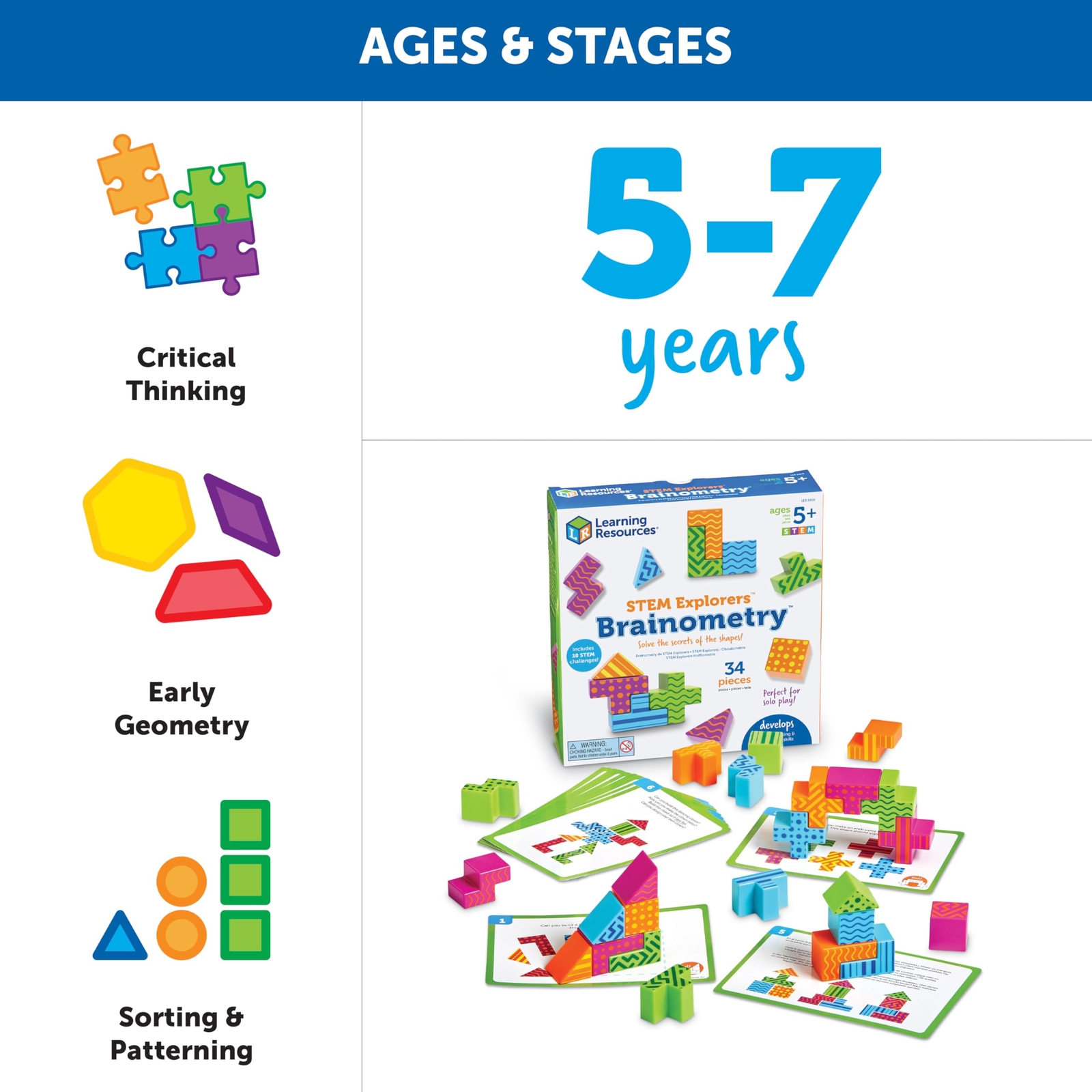 STEM Explorers Brainometry Shape Puzzles for Critical Thinking and Problem So…
