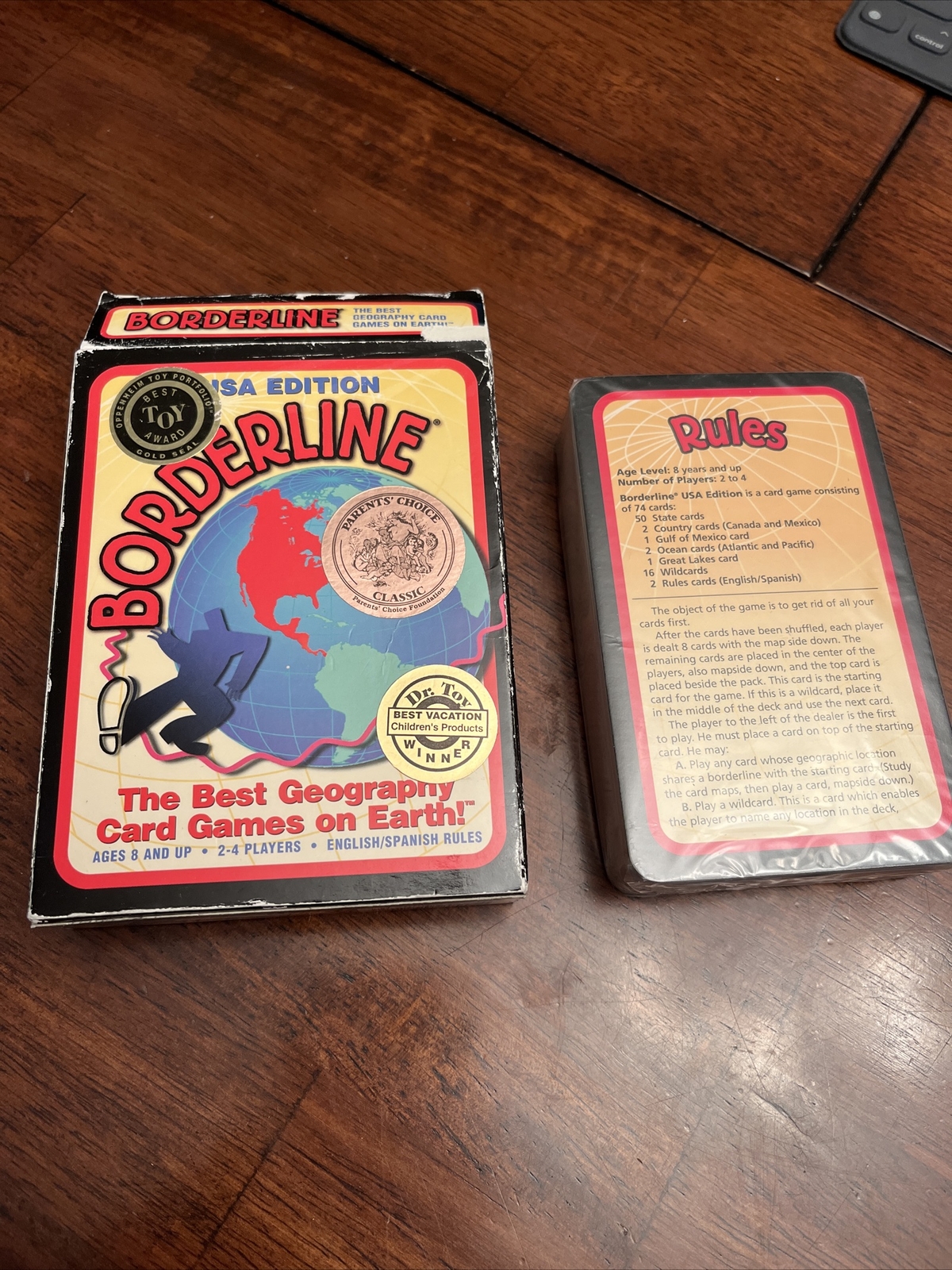 NEW Open Box Borderline Geography Card Game USA Edition Sealed Cards