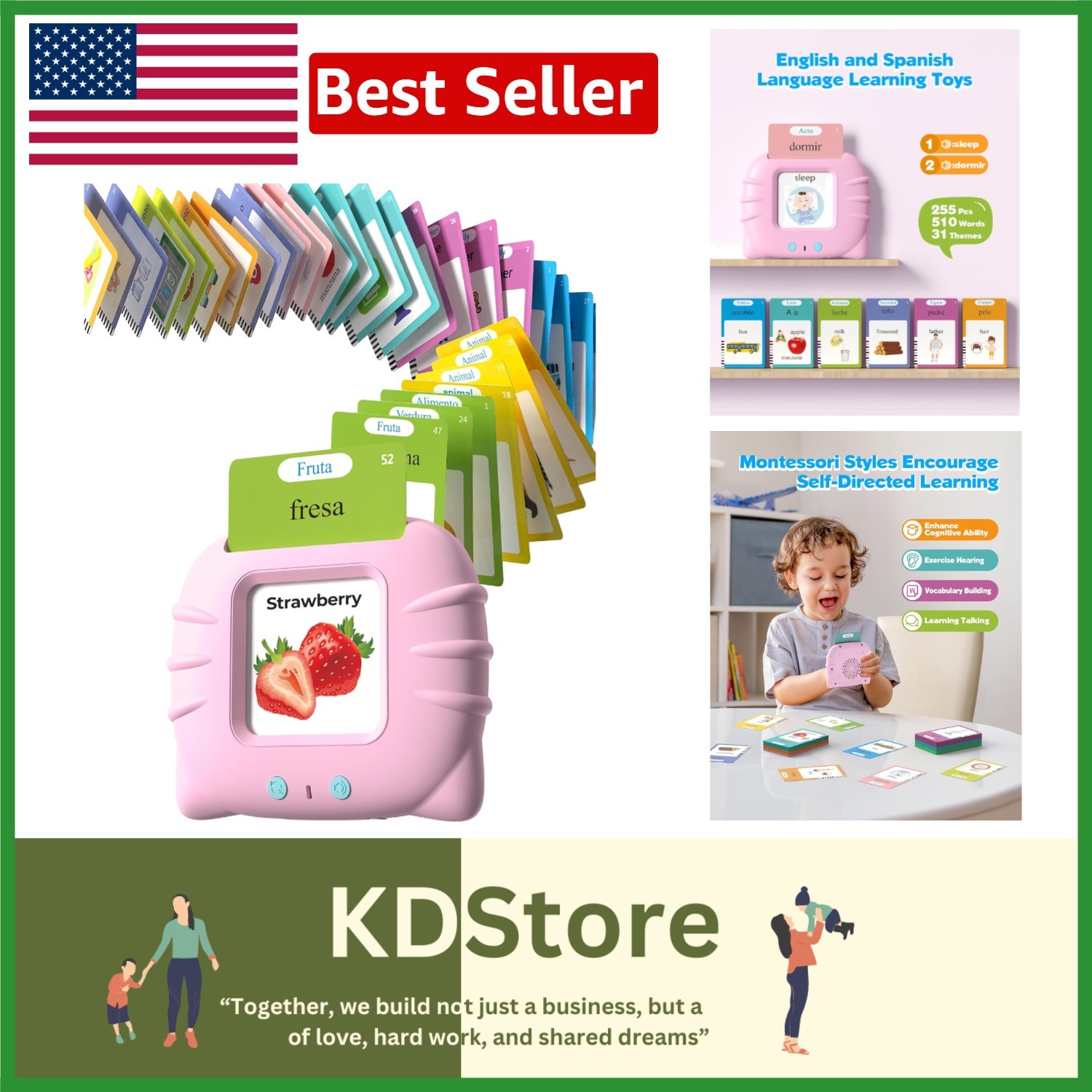 Bilingual Flash Cards for Kids Teaching Spanish English 512 Words Montessori …