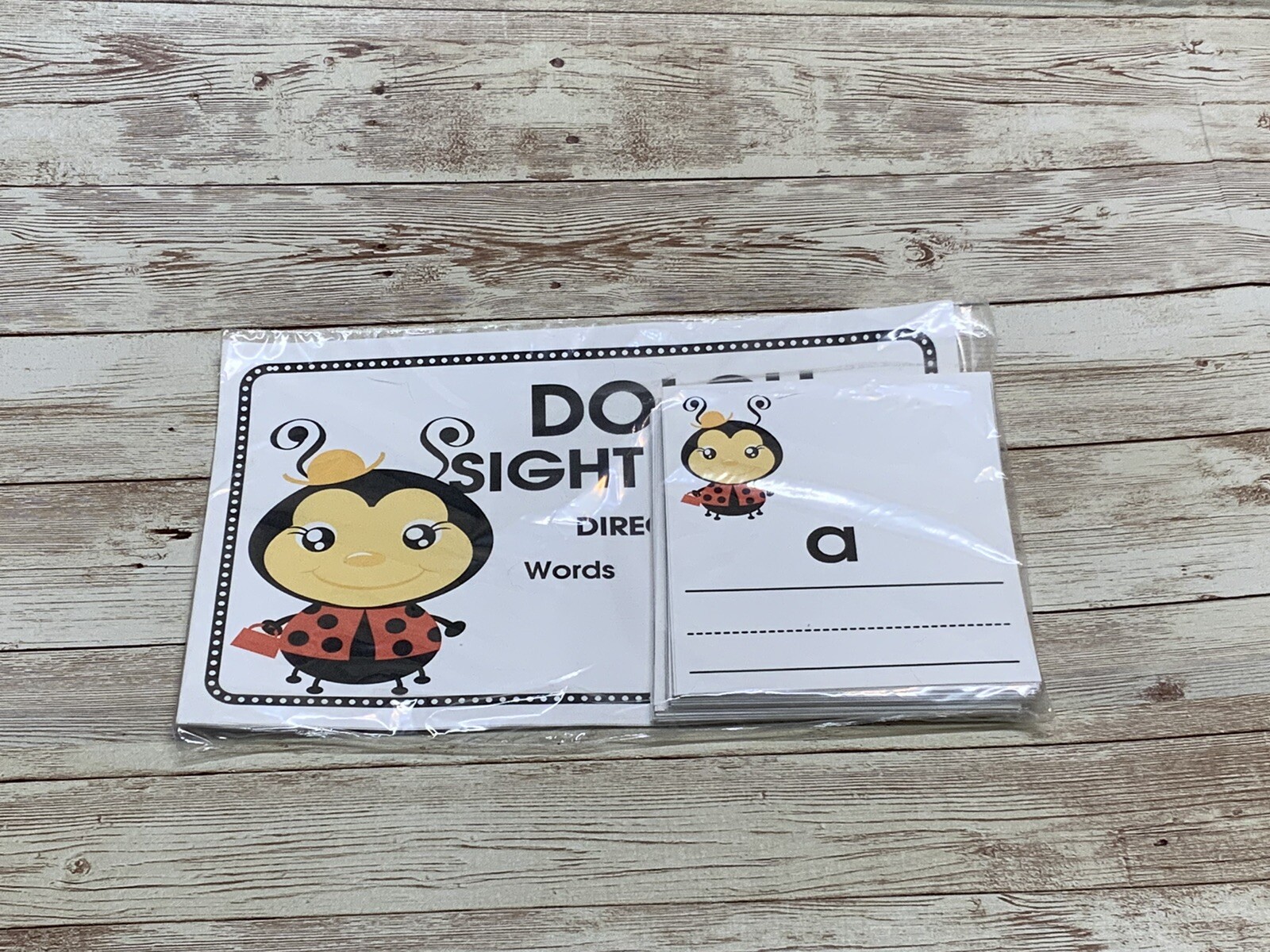 Lady Bug – Themed Learning Centers – Laminated – Dolch Sight Words