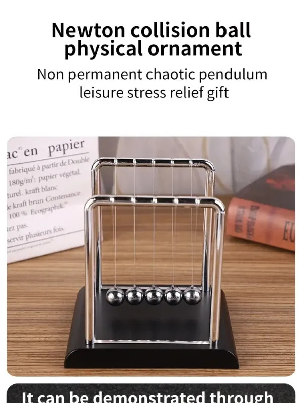 Newton’s Cradle Balance Steel Ball Teaching Supplies Physics Science Pendulum