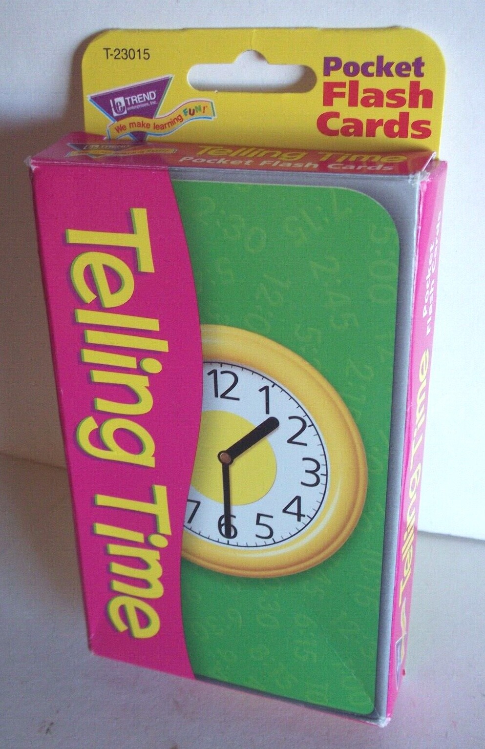Telling Time Manipulatives 19 Mini Clocks & Box of Pocket Flash Cards