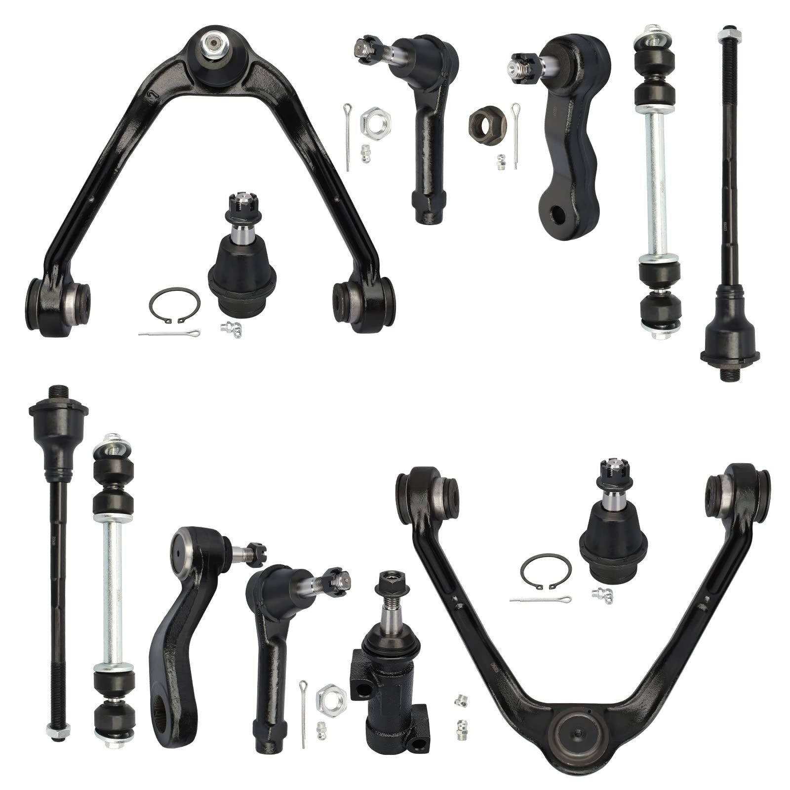 4WD 13pc Front Upper Control Arm Kit Compatible with Cadillac Escalade ESV EX…