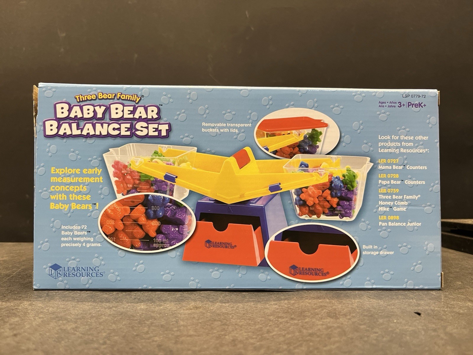 Baby Bear Balance Set Counting Bears Preschool Kindergarten Learning Math Weight