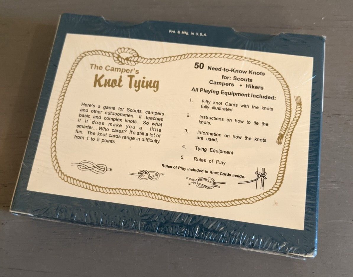 Camper’s Knot Tying Learn the Art 50 Need Know Scouts Hiking 1986 NEW Sealed
