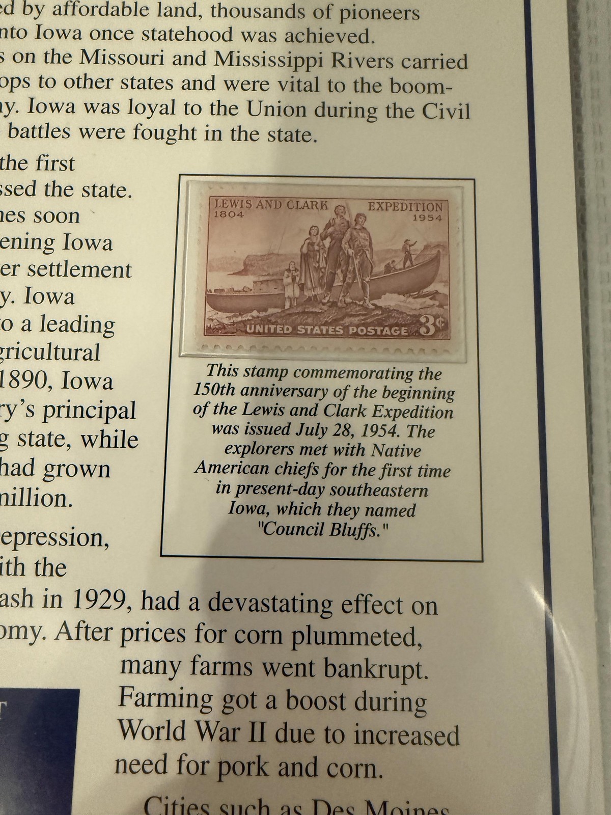 Iowa & Mississippi Statehood Quarter Set 2 Pack Coins Stamps 1846 1817