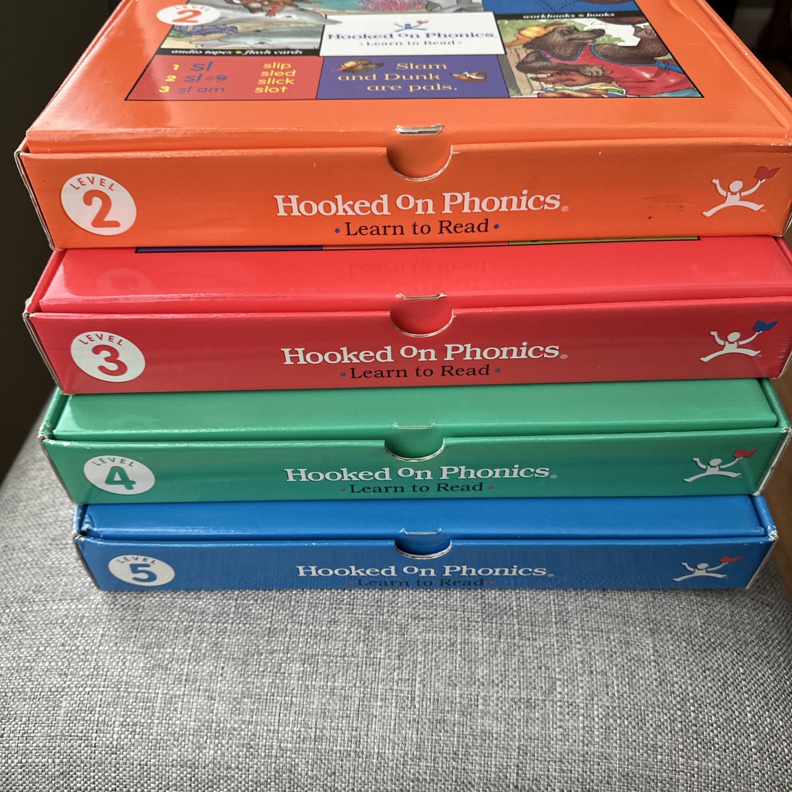 HOOKED ON PHONICS SET Levels 2 3 4 5 Learn To Read Books Parents Kit