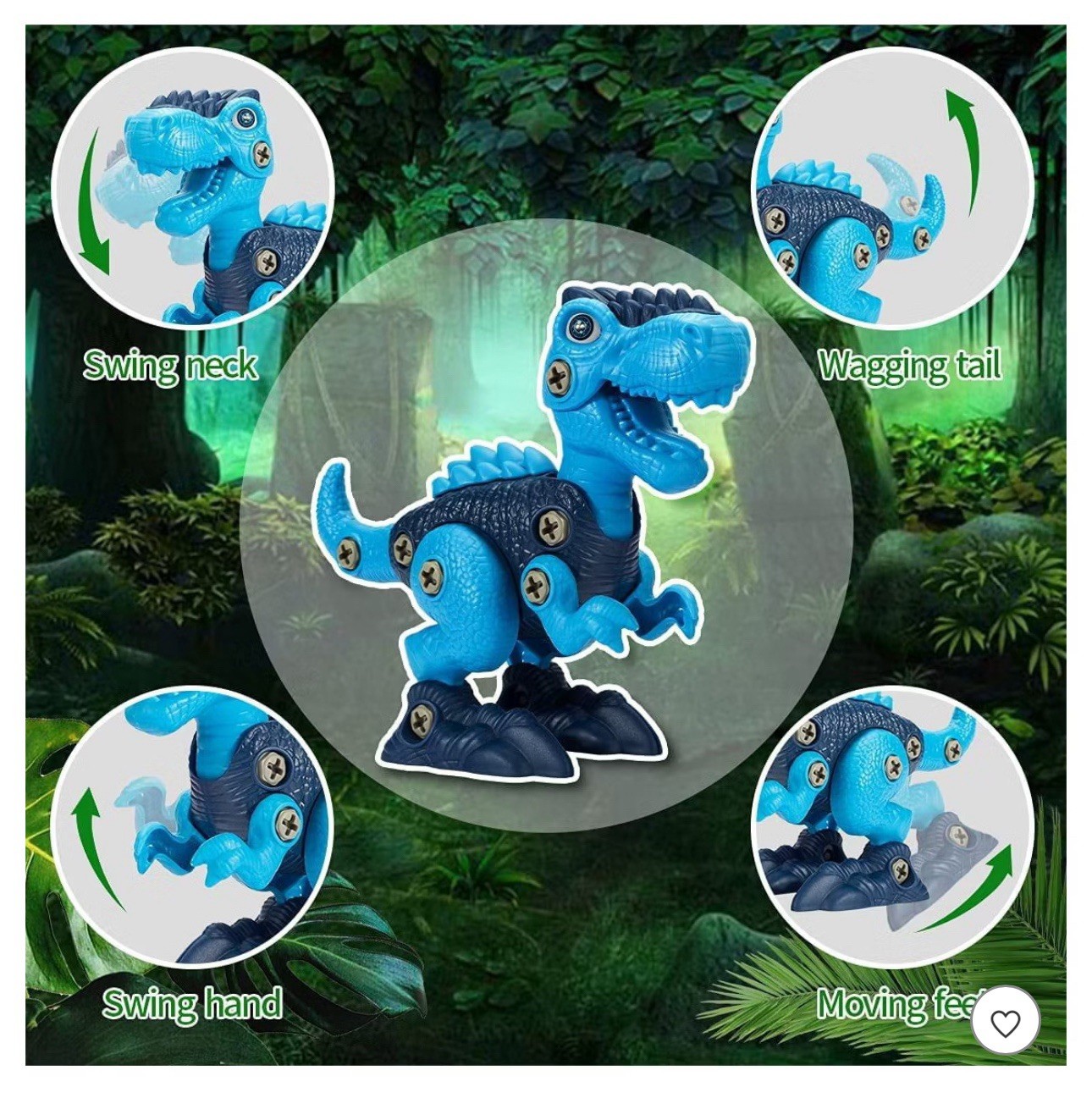 Jurnwey Dinosaur Toy Set Electric Learning Toy for Kids Ages 3+ NEW And Sealed