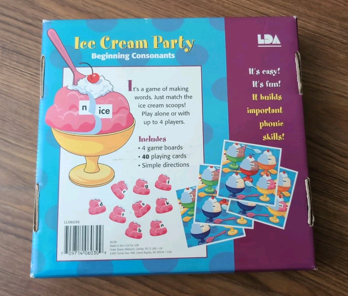Ice Cream Party Beginning Consonants A Phonics Game!