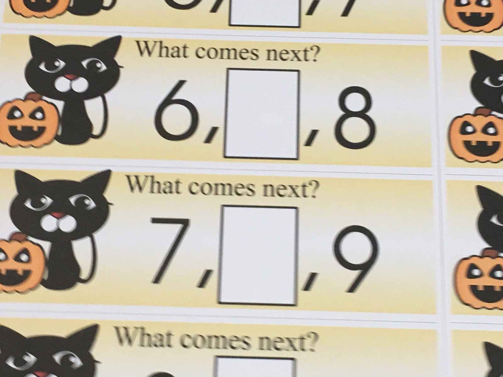 Black Cat – Numbers – Laminated Activity Set – Teaching Supplies
