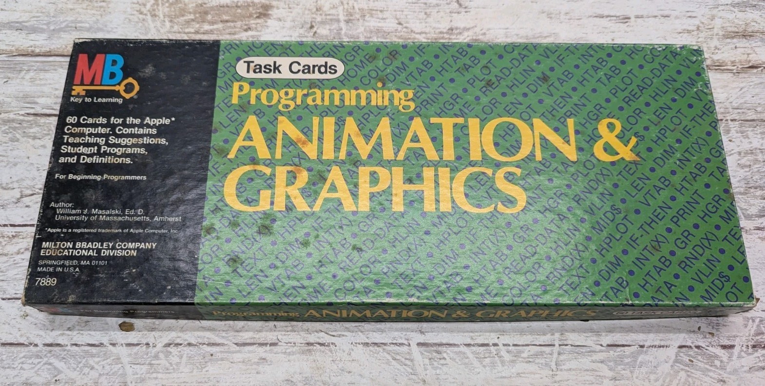 milton bradley board games task cards programming animation & graphics Apple PC