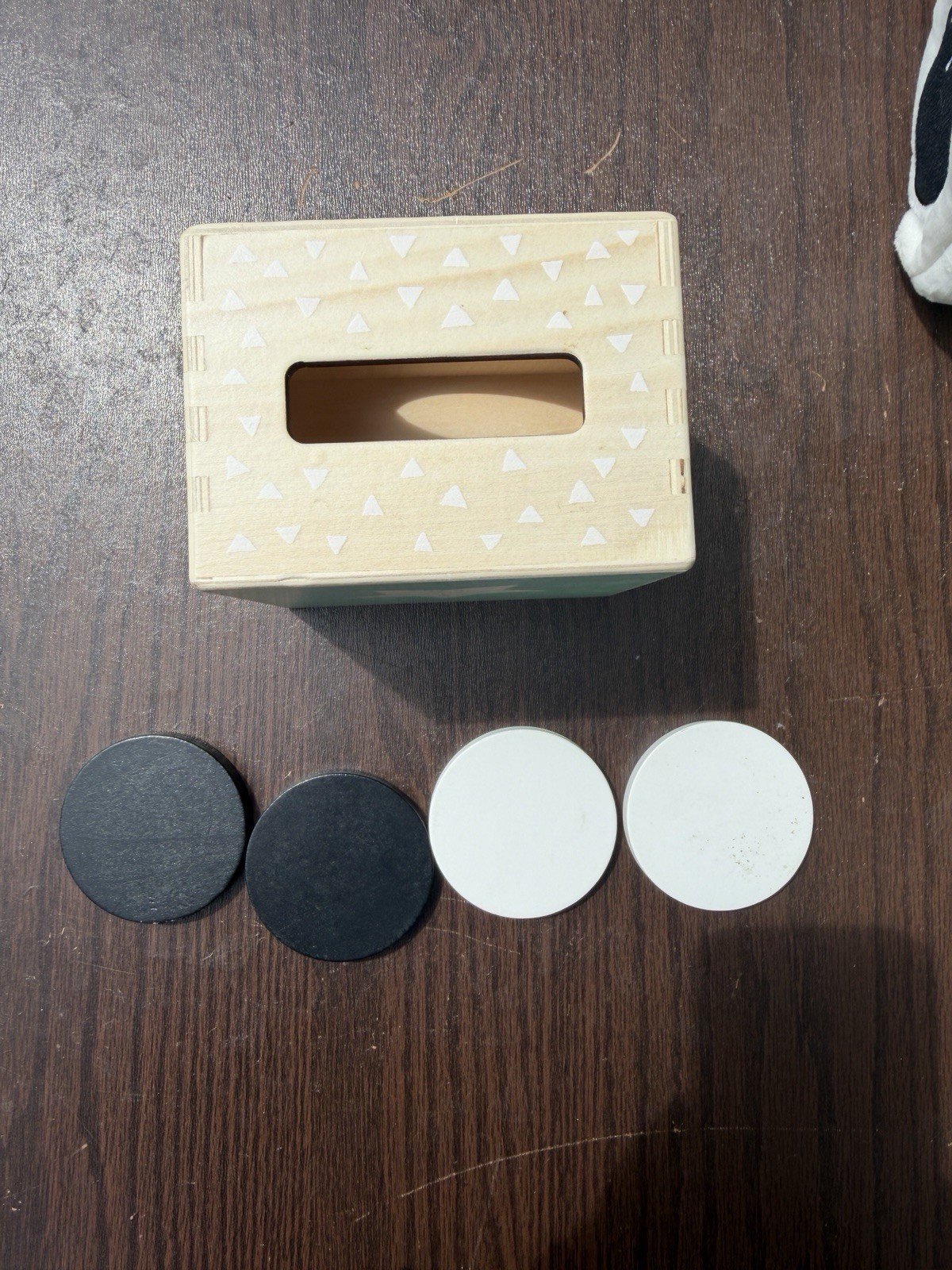 KiwiCo Panda Crate Montessori Object Permanence Box Toy w/ 4 Wooden Discs