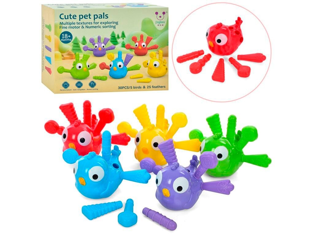 Learning Resources Fine Cute Pet Pals- 5 Pieces, Ages 18+ months Toddler