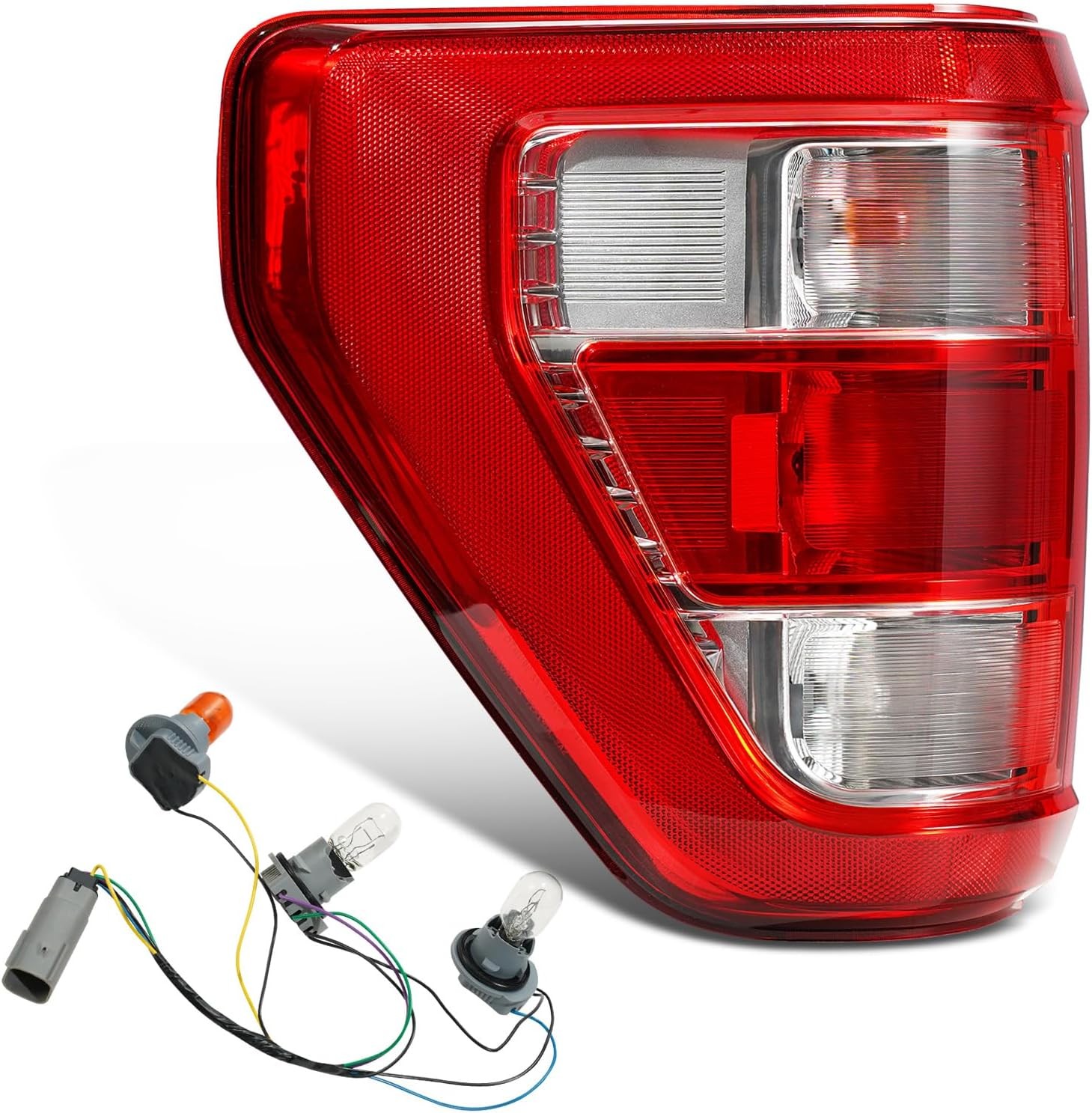 Tail Lights Compatible With 2021 2022 2023 Ford F150 XL STX with Bulbs OEM Rear