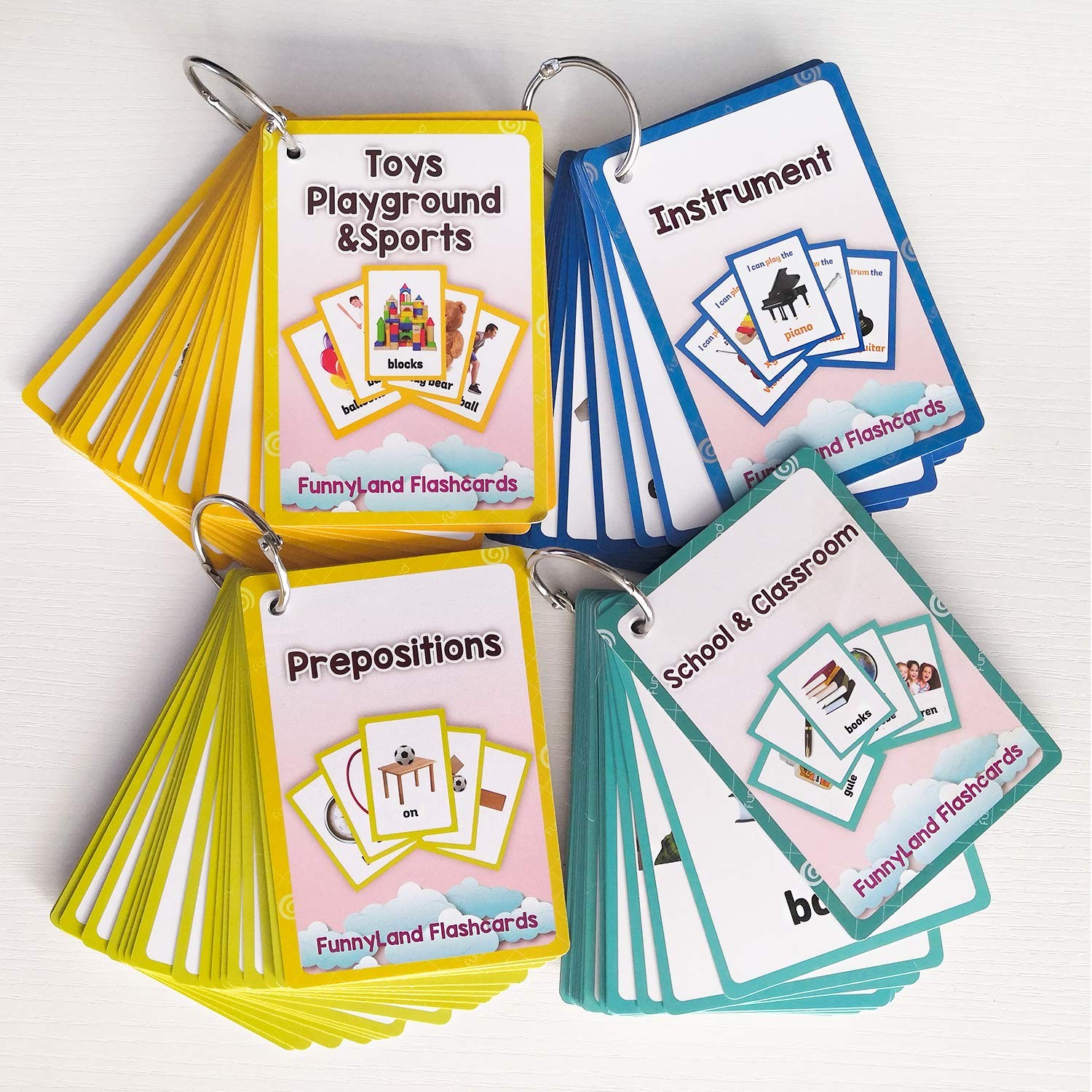 Richardy Toyssports/Instrument/Classroom/Prepositions Flash Cards English Kids