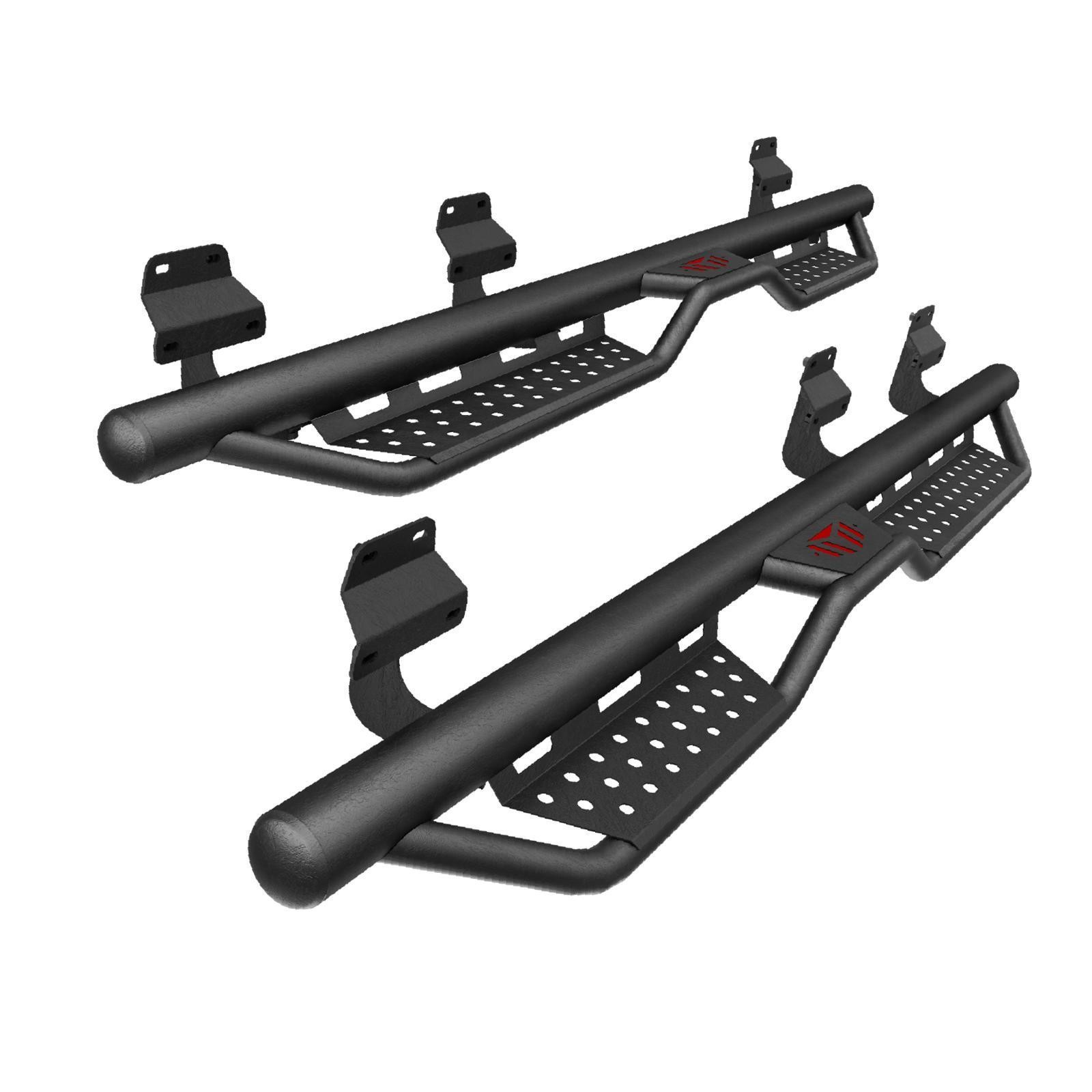 Black Carbon Steel Truck Running Boards Non Slip Step for Compatible Pickup