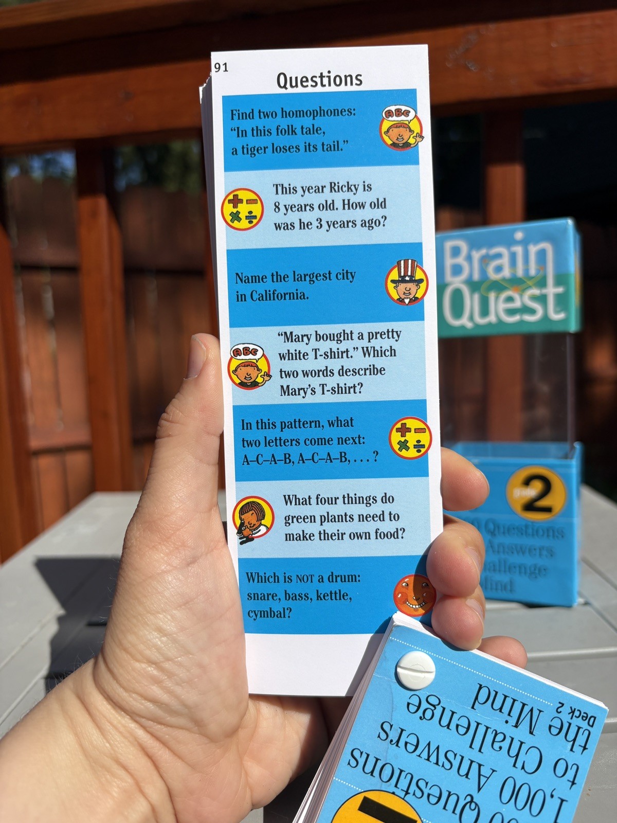 Brain Quest Grade 2 Flash Cards Deck 1 & 2 Ages 7 & 8 1000 Questions & Answers