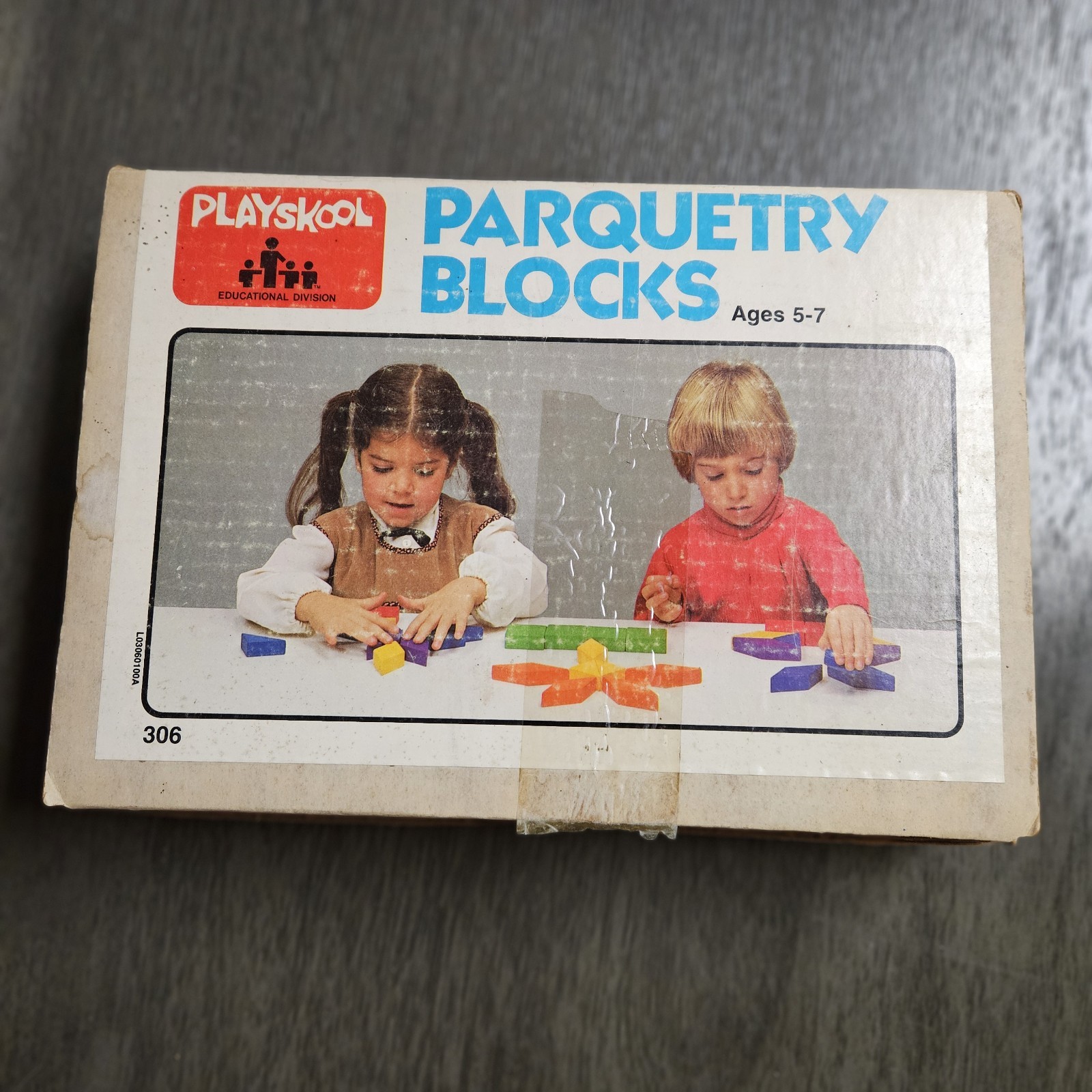 Vtg Playskool Wooden Parquetry Blocks 1978 Full Set of 32 Blocks – No Patterns