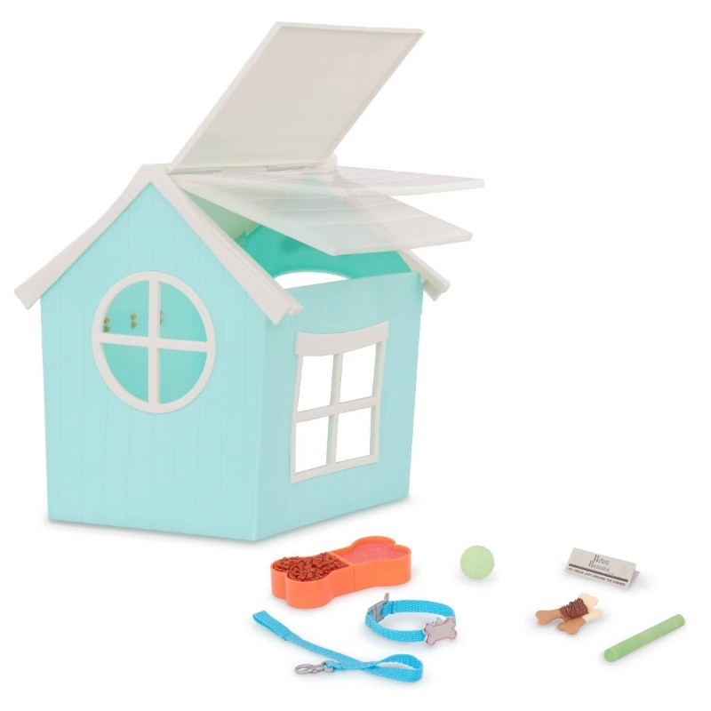 Puppy Place Pet Dog Plush & Dog House Accessory Set for 18'' Dolls