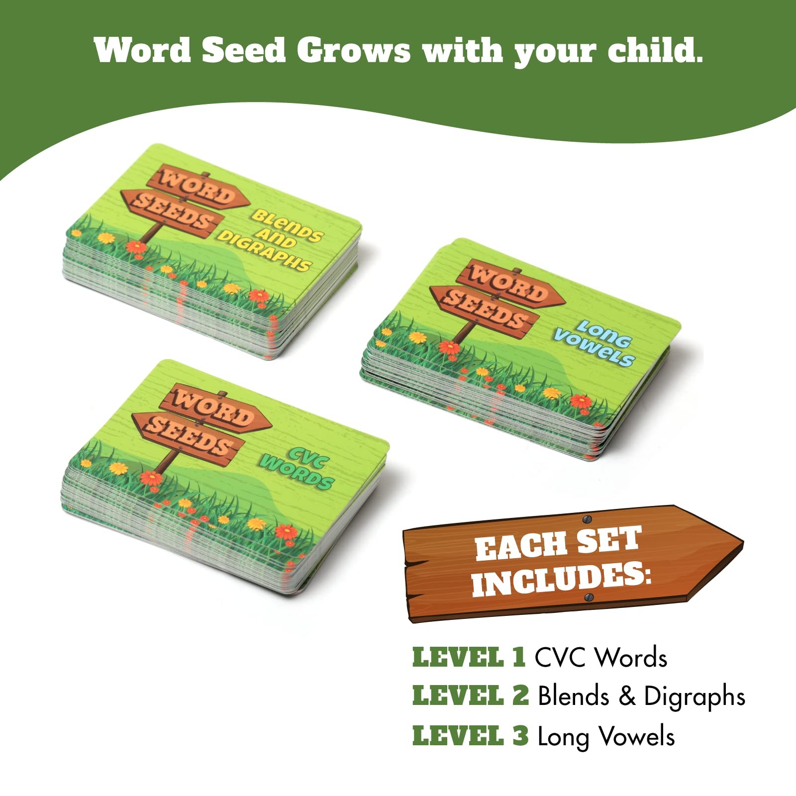 Word Seeds Phonics Game – Fun Reading & Board Games for Ages 4-8, Learn to Re…