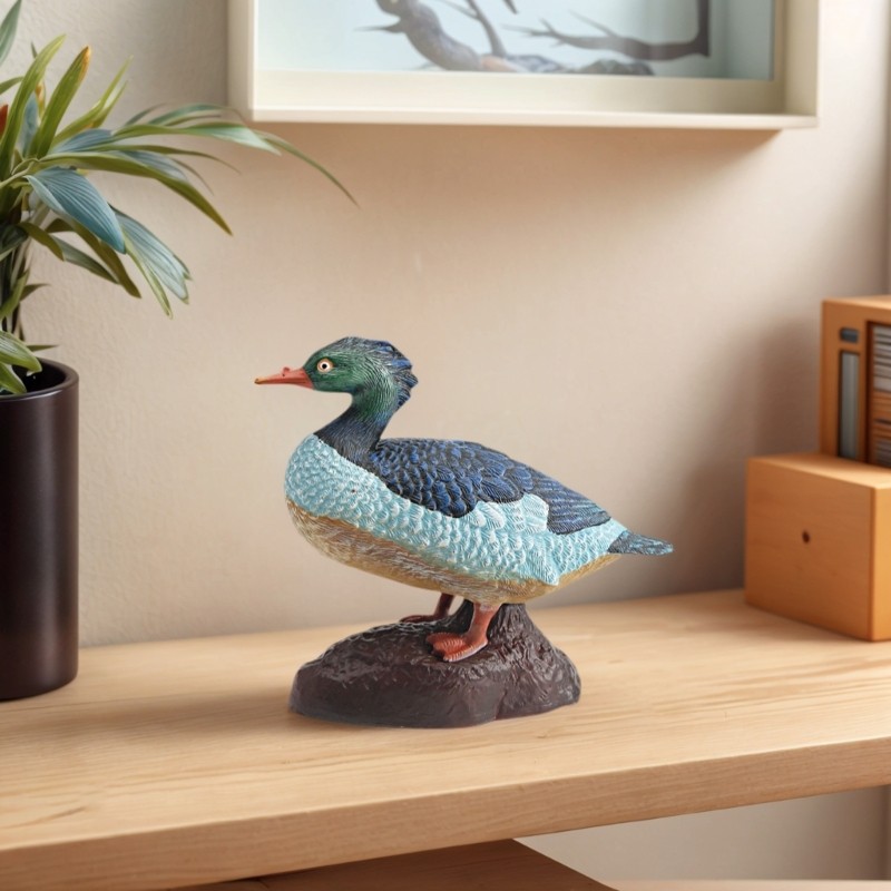 Chinese Merganser Duck Model Thin Plastic Kids Learning Aid Decorative Home