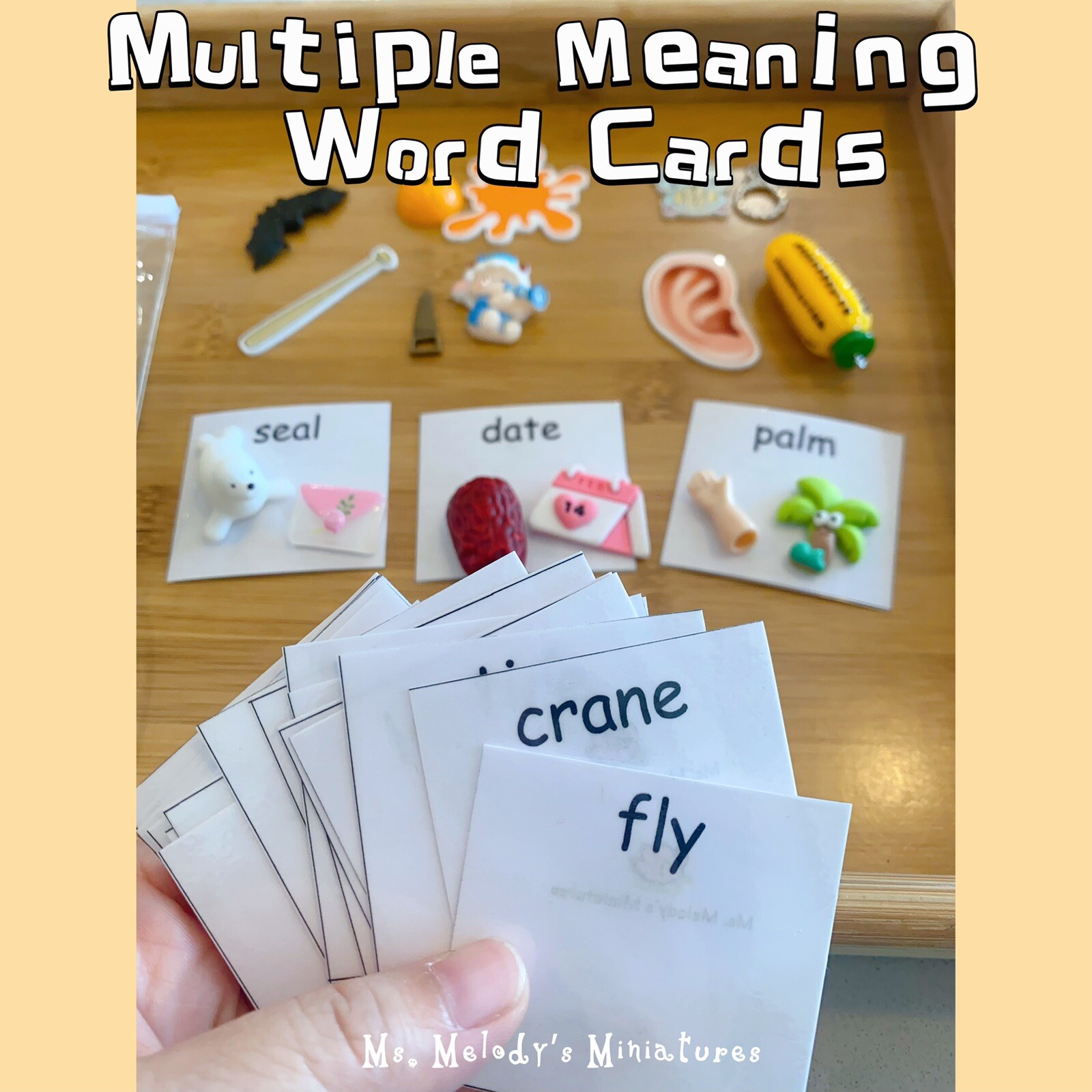 Multiple Meaning Words Homonym Semantic Mini Objects Vocabulary Spelling SLP