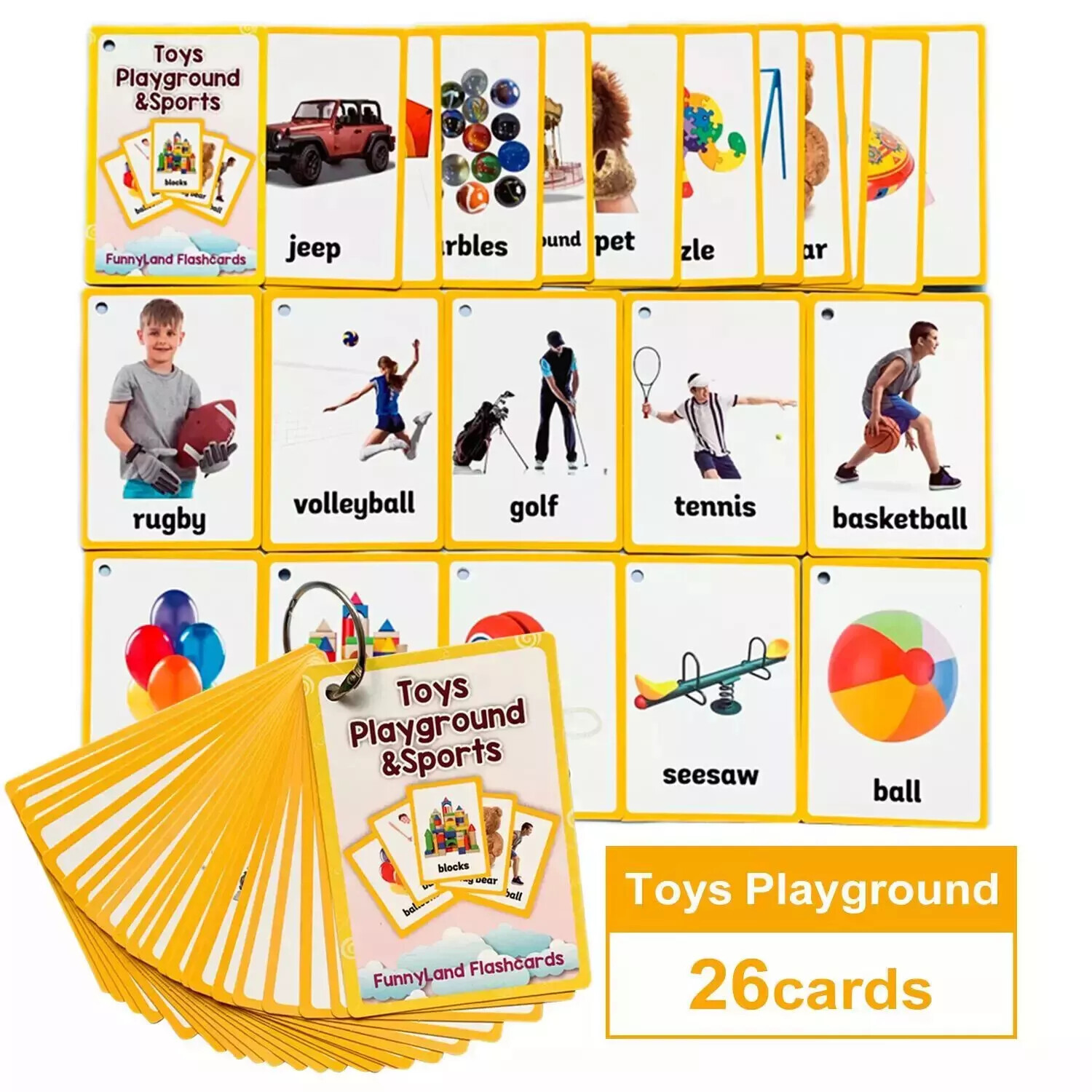 English Words Learning Flashcards for Kids 3-6 Years Reading Enlightenment Toys