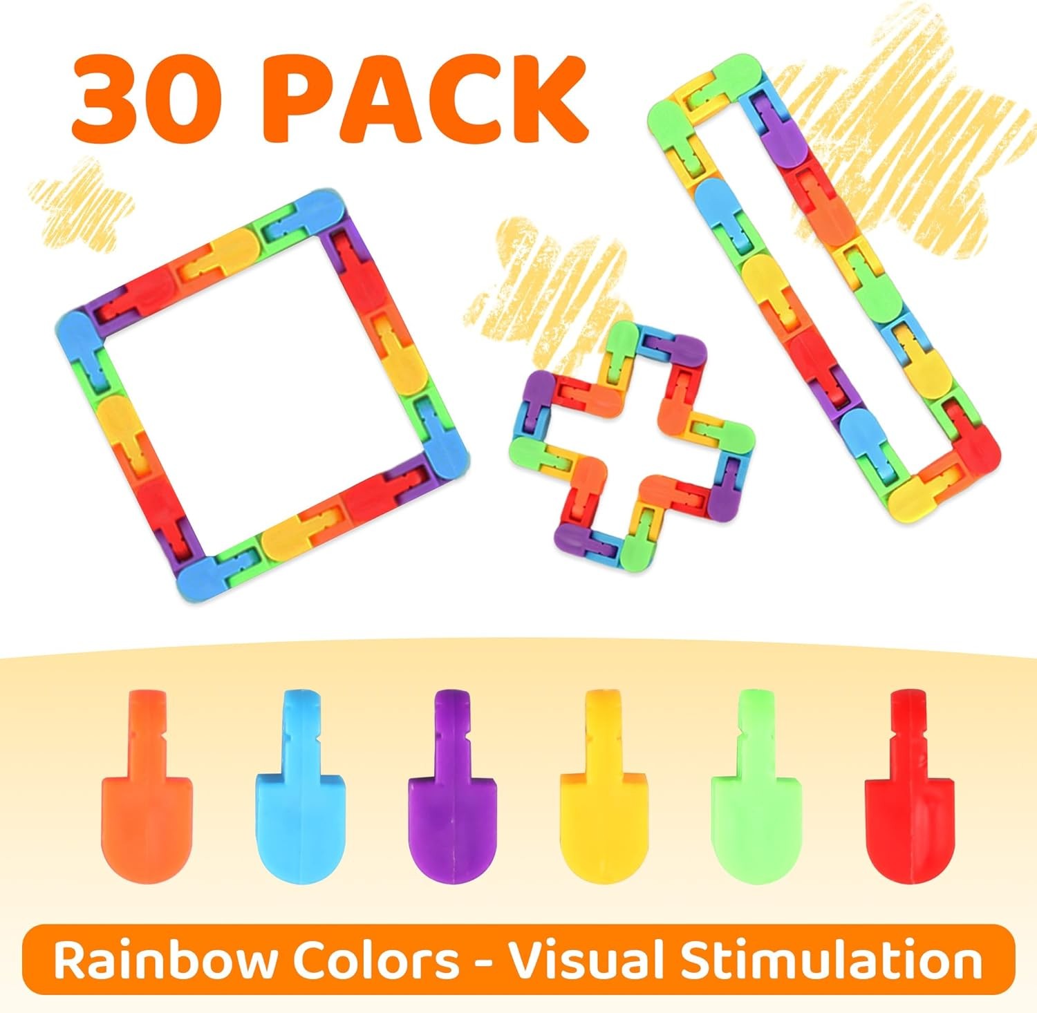 30-pack of fun track finger toys for kids: Interactive sensory puzzles,