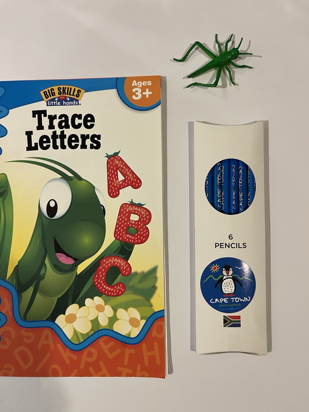 Big Skills for Little Hands TRACE LETTERS Workbook ‘Cape Town’ Pencils & Toy NEW