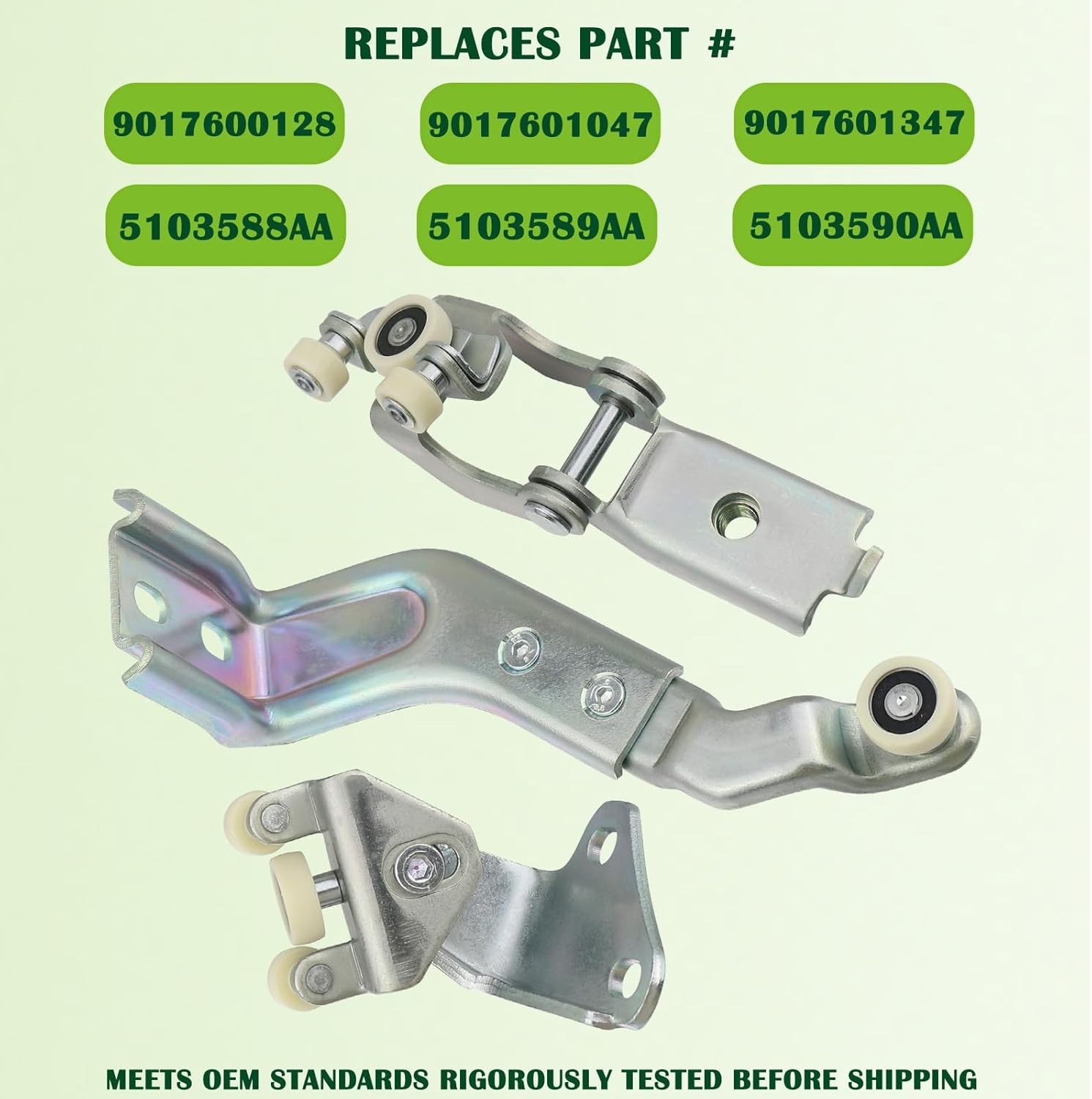 Right Sliding Door Roller Kit Upper & Middle & Lower Compatible with 1995-2006