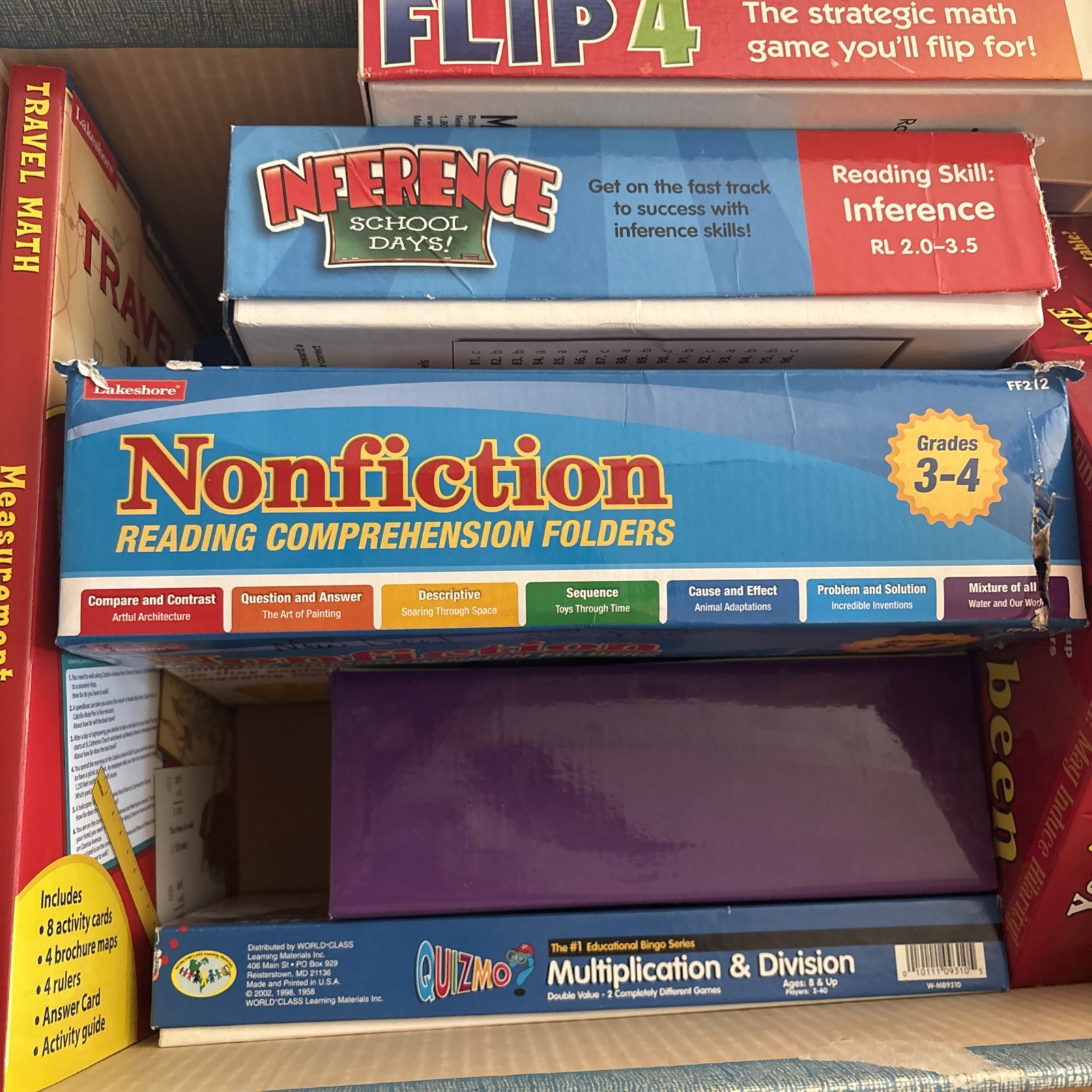 Learning Center Lakeshore Activity Set Lot Of 7 Games 6+ Homeschool Education