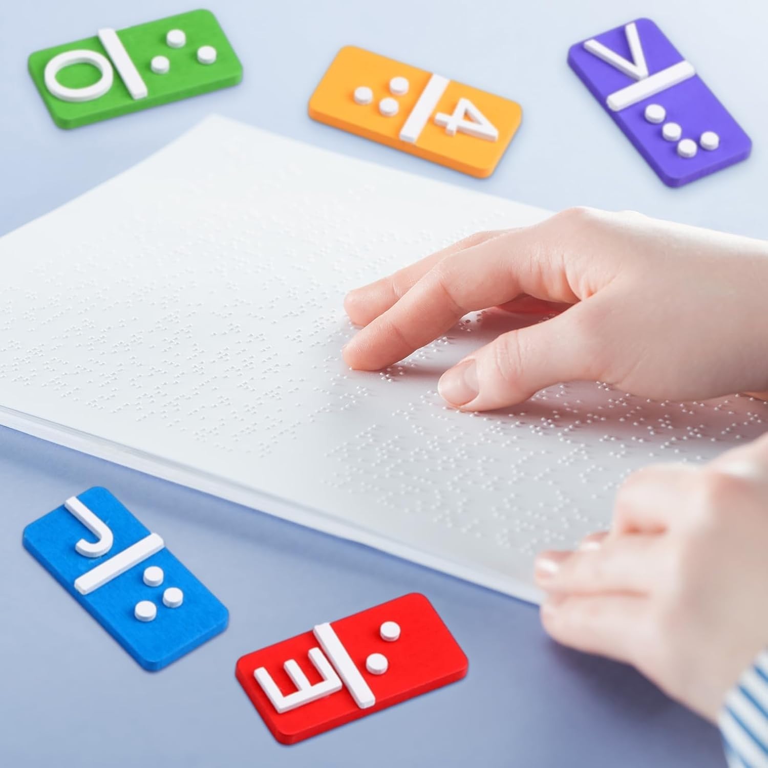 Vibrant Braille Alphabet and Number Tiles Collection=