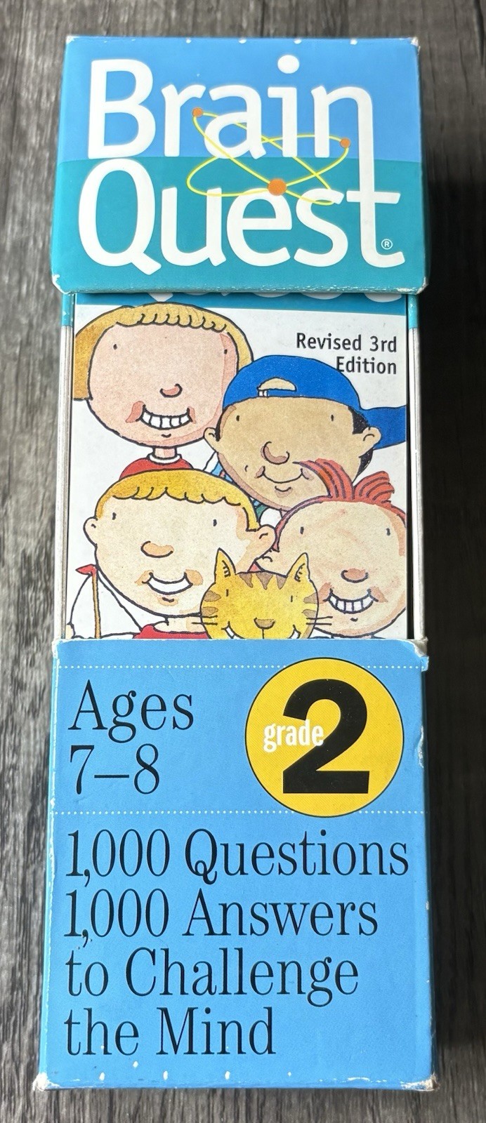 Brain Quest Revised 3rd Edition Grade 2 Cards, Ages 7-8, 1,000 Q&A Set