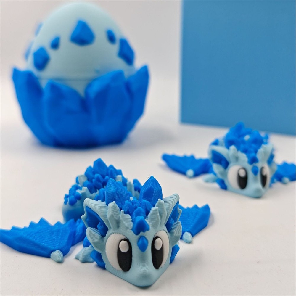 3D Printed Baseball Dragon Egg, Blossom Easter Egg, Home Desktop Decor Gift