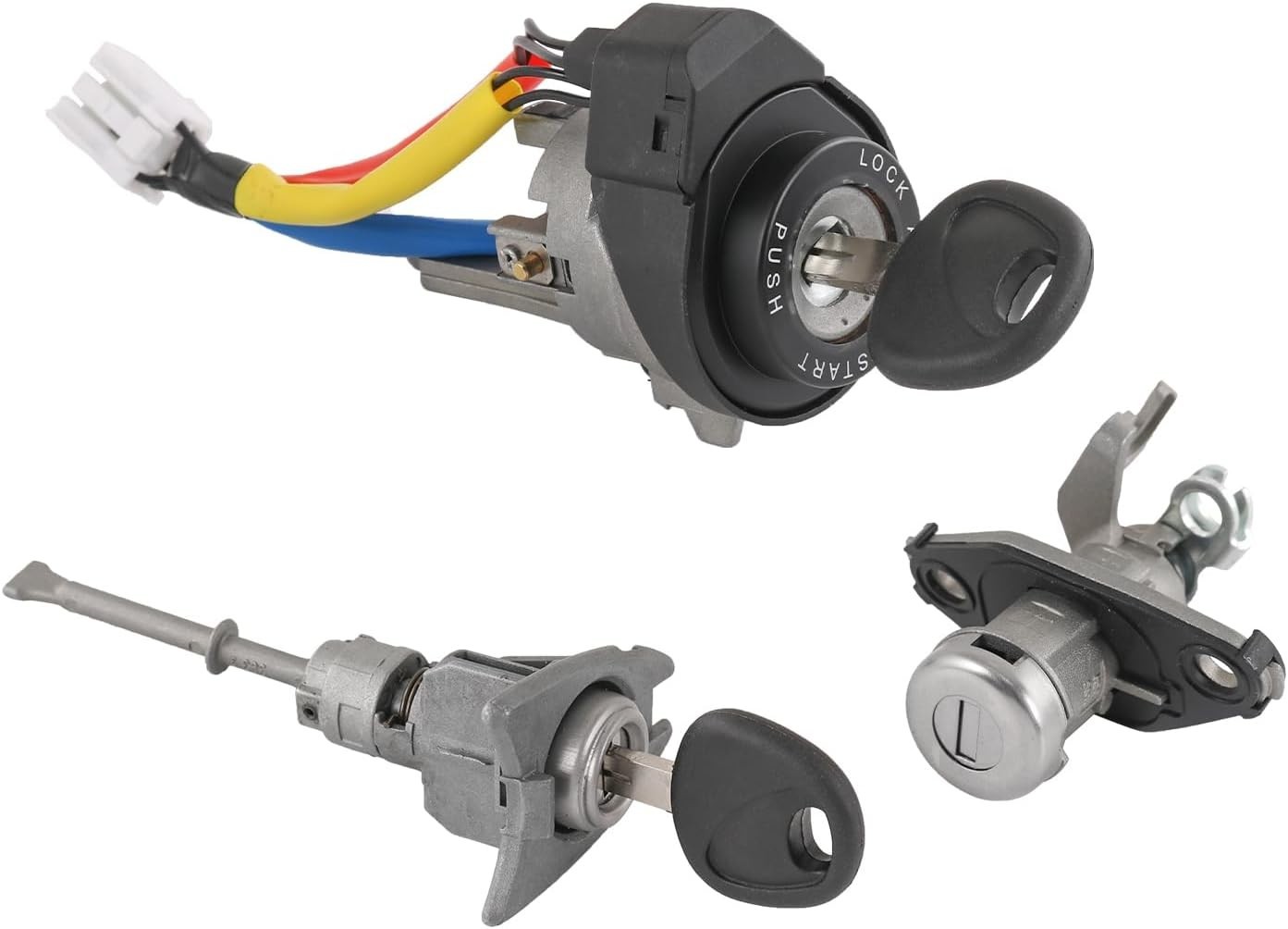 Full Lock Cylinder Set Key Ignition Start Barrel Compatible with 2009-2014 Hyund