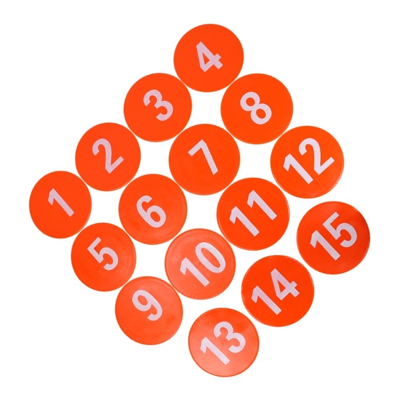 Numbered Spots Marker Flat Floor Spots Marker for Field & Courts Marking Fitness