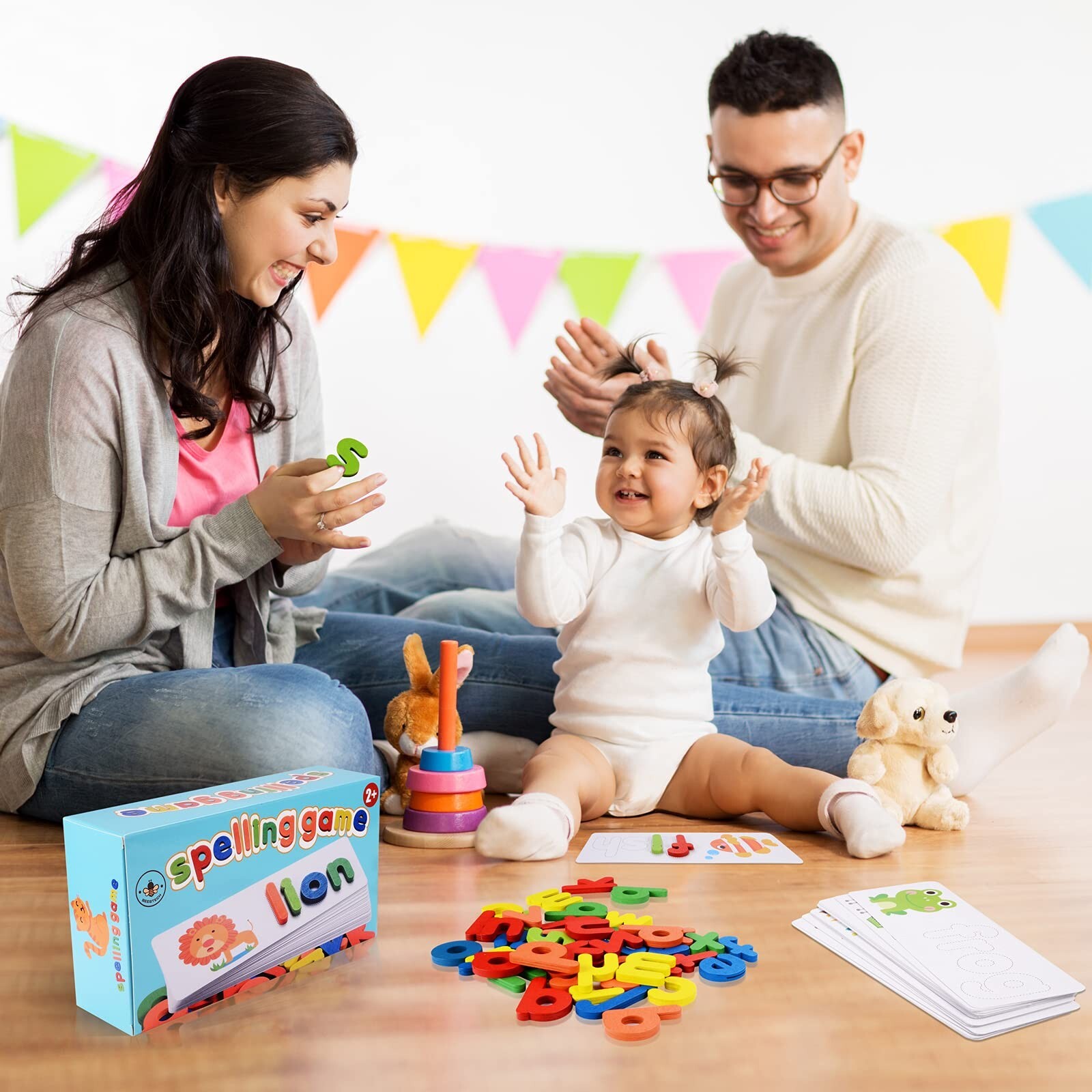 BEESTECH Spelling Matching Letter Games, Educational Learning Toys for Toddle…