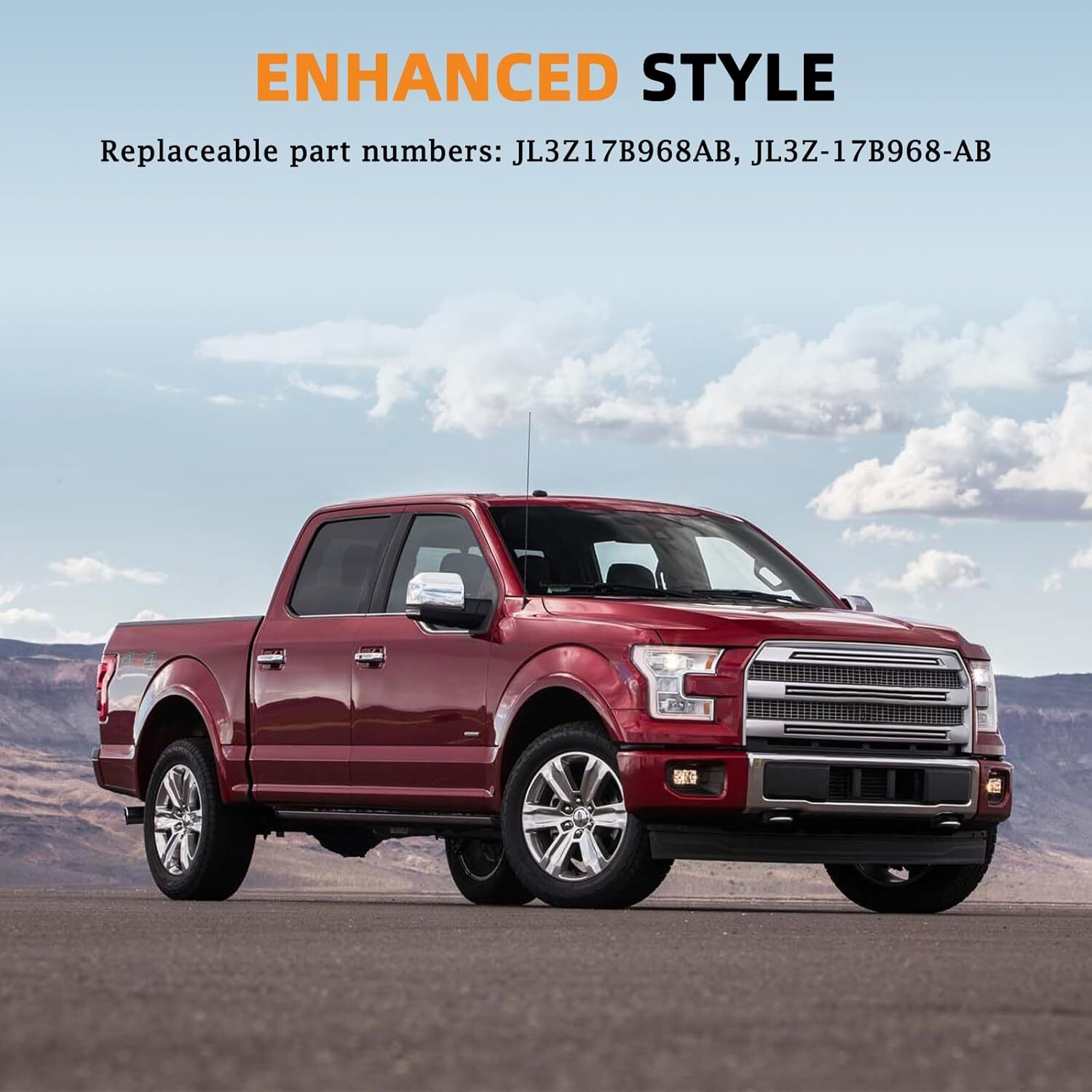 18-20 Ford F150 Front Bumper Guards Pads End Caps Cover Insert + Front Bumper