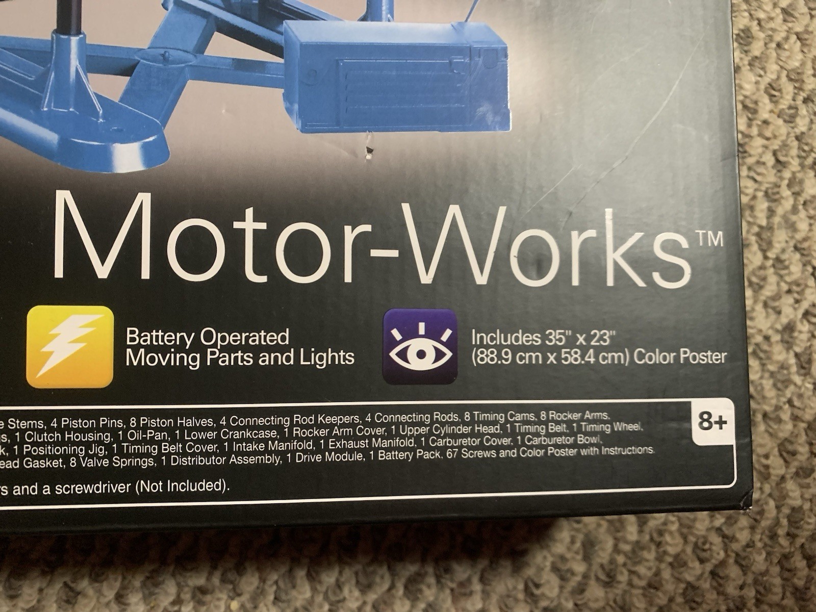 Smithsonian Motor Works Advanced Science Kit 4-cylinder Engine Open Box
