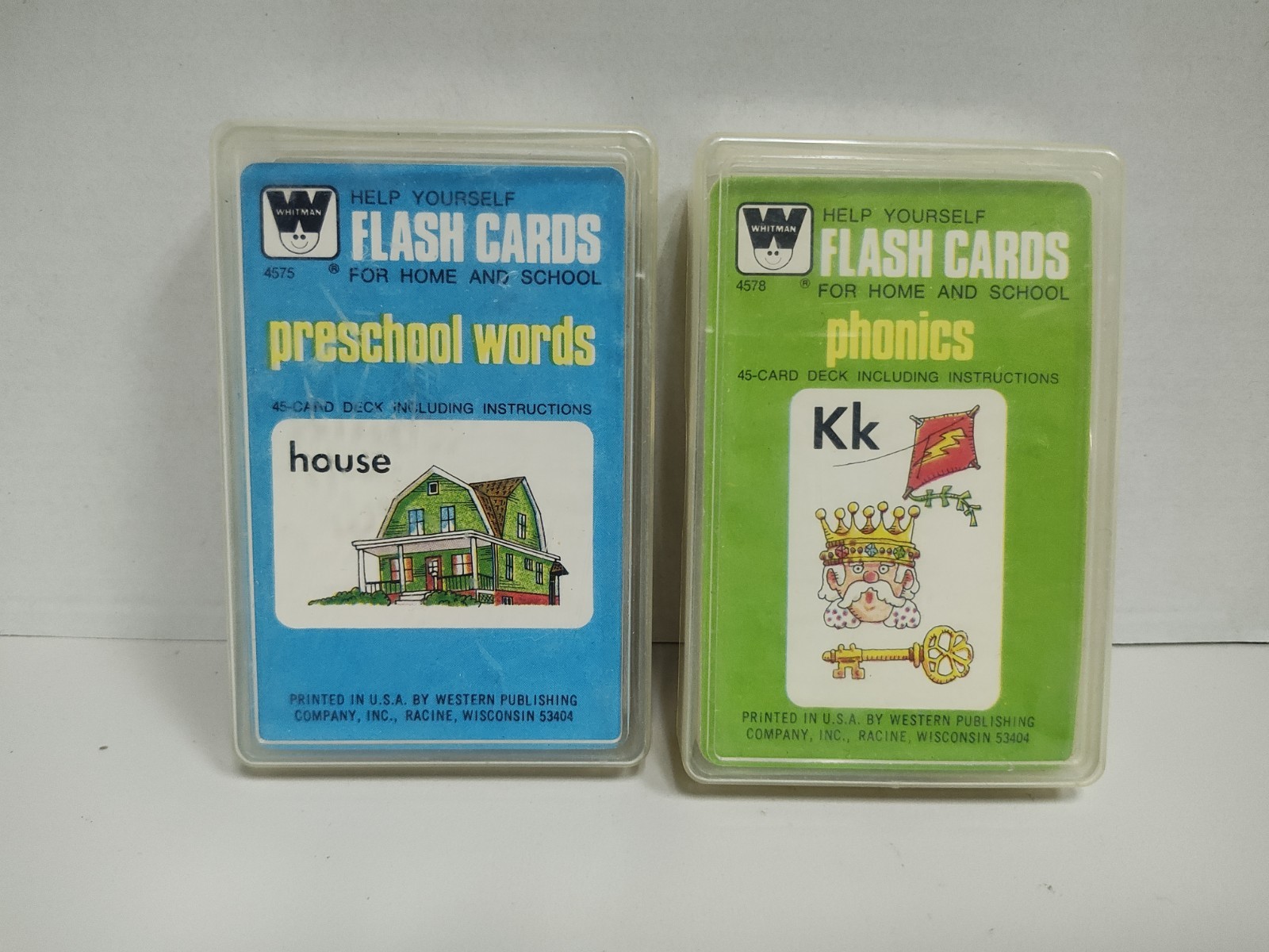 Vintage Whitman Help Yourself Flash Cards – Preschool Words & Phonics
