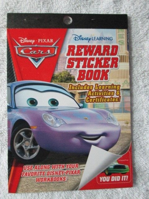 Disney Learning Reward Sticker Book, Cars, Learning Activities, Certificates