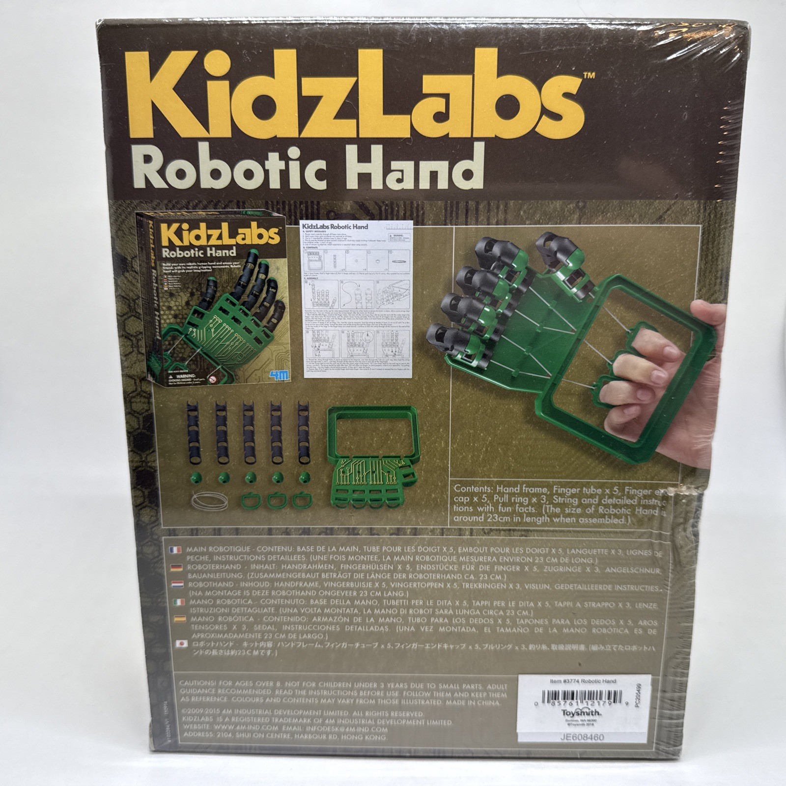 New 4M Kidzlabs Robotic Hand Kit – DIY Mechanical Robot Science – STEM Toys.